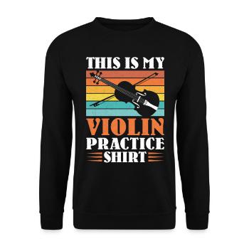 Violon Violoniste Rétro Vintage - Sweat-shirt Unisexe - noir - Devant - Alina (178cm) & Michal (187cm)