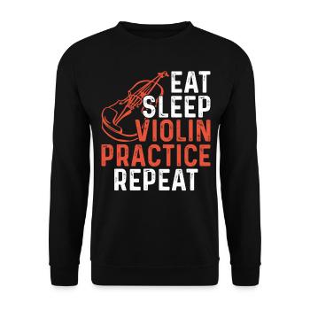 Violin Violinist Eat Sleep Violin - Unisex Sweatshirt - black - Front - Alina (178cm) & Michal (187cm)