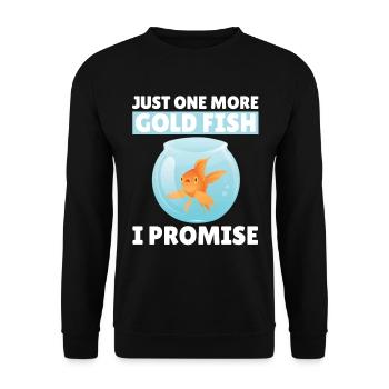 Mehr Goldfisch Verspreche Ich Karpfen Japan - Unisex Pullover - Schwarz - Vorne - Alina (178cm) & Michal (187cm)