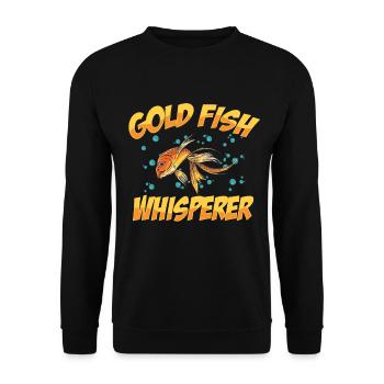 Goldfish Whisperer Carp Japan Aquarium - Unisex Sweatshirt - black - Front - Alina (178cm) & Michal (187cm)