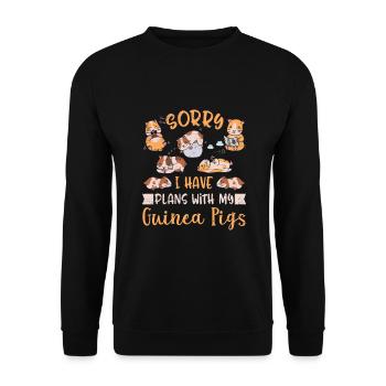 Désolé, j’ai des projets avec mon - Sweat-shirt Unisexe - noir - Devant - Alina (178cm) & Michal (187cm)
