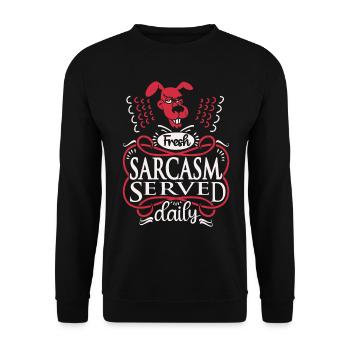 Dog, sarcasm, funny saying typography - Unisex Sweatshirt - black - Front - Alina (178cm) & Michal (187cm)