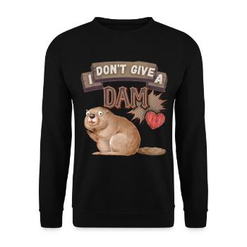 Funny Beaver, Beaver Saying, Pun, Pun - Unisex Sweatshirt - black - Front - Alina (178cm) & Michal (187cm)