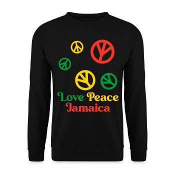 Jamaika Liebe Jamaica Urlaub - Unisex Pullover - Schwarz - Vorne - Alina (178cm) & Michal (187cm)