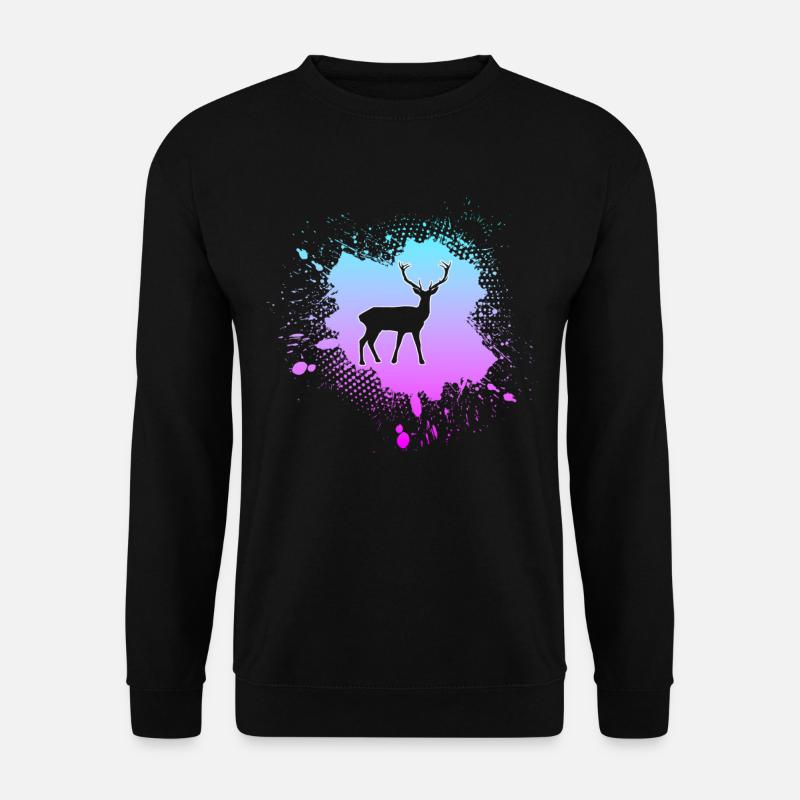 Hirsch - Unisex Pullover - Schwarz