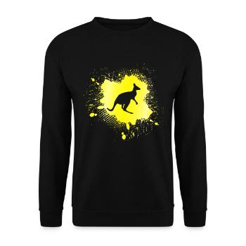 Känguru - Unisex Pullover - Schwarz - Vorne - Alina (178cm) & Michal (187cm)