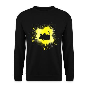 Maus - Unisex Pullover - Schwarz - Vorne - Alina (178cm) & Michal (187cm)