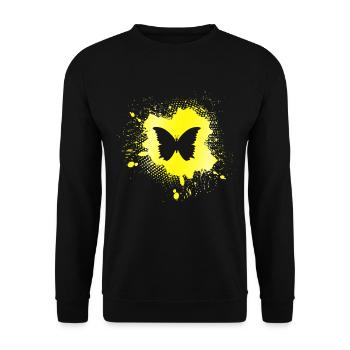Butterfly - Unisex Sweatshirt - black - Front - Alina (178cm) & Michal (187cm)