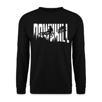 Downhill MTB DH - Unisex Pullover - Schwarz - Vorne - Alina (178cm) & Michal (187cm)