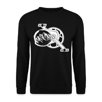 E Bike Bike Electric Mountain Bike MTB - Unisex Sweatshirt - black - Front - Alina (178cm) & Michal (187cm)