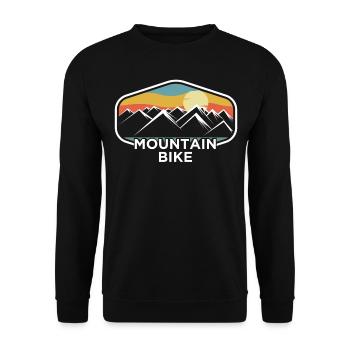 Mountain Bike Vintage Retro - Unisex Sweatshirt - black - Front - Alina (178cm) & Michal (187cm)