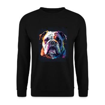 Bulldog dog saying Bulldog owner - Unisex Sweatshirt - black - Front - Alina (178cm) & Michal (187cm)