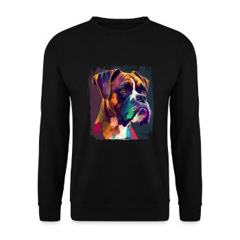 Dog Saying Boxer Design for Dog Lovers - Unisex Sweatshirt - black - Front - Alina (178cm) & Michal (187cm)
