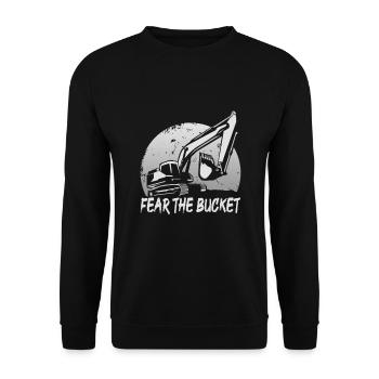Crane operator design for excavator operators and construction workers - Unisex Sweatshirt - black - Front - Alina (178cm) & Michal (187cm)