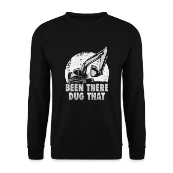 Kranführer Design für Baggerfahrer und Bauarbeiter - Unisex Pullover - Schwarz - Vorne - Alina (178cm) & Michal (187cm)
