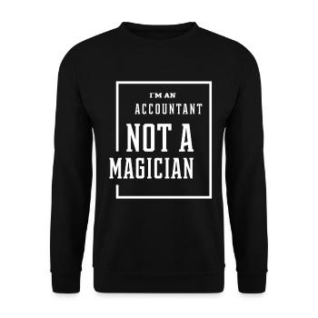 I'm An Accountant Not A Magician - Accountant Funn - Unisex Sweatshirt - black - Front - Alina (178cm) & Michal (187cm)
