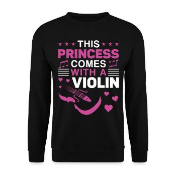 Violoniste Violoniste Fille This - Sweat-shirt Unisexe - noir - Devant - Alina (178cm) & Michal (187cm)