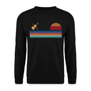 Violin Violinist Retro Vintage - Unisex Sweatshirt - black - Front - Alina (178cm) & Michal (187cm)