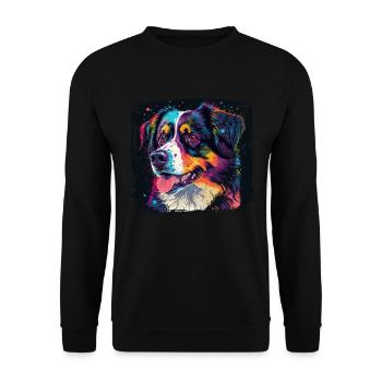 Hunde Australian Shepherd Hundeliebhaber Aussie - Unisex Pullover - Schwarz - Vorne - Alina (178cm) & Michal (187cm)