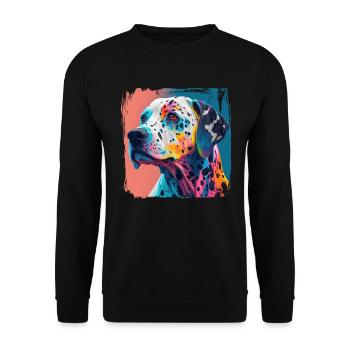 Dog saying Dalmatian design for dog lovers - Unisex Sweatshirt - black - Front - Alina (178cm) & Michal (187cm)