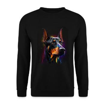 Dog saying Doberman design pour les amoureux des chiens - Sweat-shirt Unisexe - noir - Devant - Alina (178cm) & Michal (187cm)