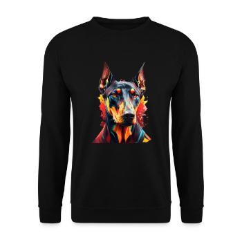 Dog saying Doberman design pour les amoureux des chiens - Sweat-shirt Unisexe - noir - Devant - Alina (178cm) & Michal (187cm)