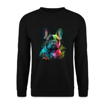 Chiens Français Bulldog Amateurs de chiens - Sweat-shirt Unisexe - noir - Devant - Alina (178cm) & Michal (187cm)