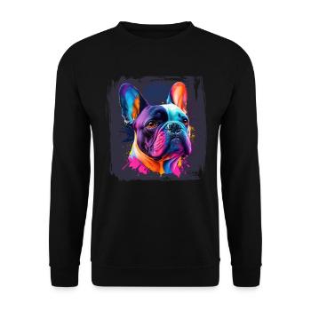 Chiens Français Bulldog Amateurs de chiens - Sweat-shirt Unisexe - noir - Devant - Alina (178cm) & Michal (187cm)