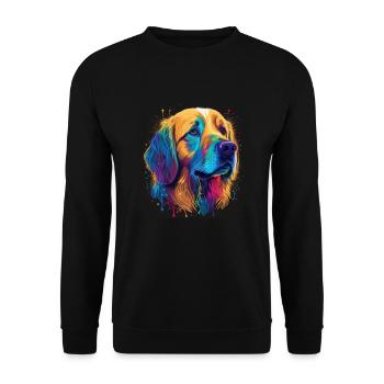 Hunde Spruch Golden Retriever Design - Unisex Pullover - Schwarz - Vorne - Alina (178cm) & Michal (187cm)