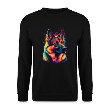 Hunde Deutscher Schäfer Hundeliebhaber - Unisex Pullover - Schwarz - Vorne - Alina (178cm) & Michal (187cm)