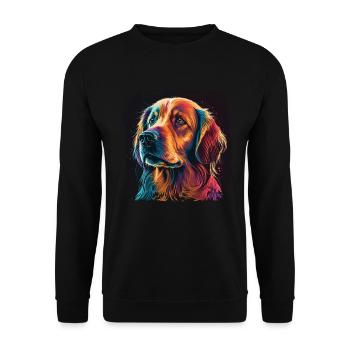 Hunde Spruch Golden Retriever Design - Unisex Pullover - Schwarz - Vorne - Alina (178cm) & Michal (187cm)
