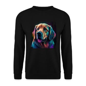Hunde Spruch Golden Retriever Design - Unisex Pullover - Schwarz - Vorne - Alina (178cm) & Michal (187cm)