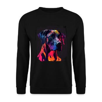 Chien disant Dogue allemand pour les amoureux des chiens - Sweat-shirt Unisexe - noir - Devant - Alina (178cm) & Michal (187cm)