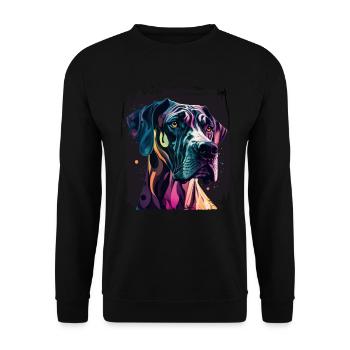 Chien disant Dogue allemand pour les amoureux des chiens - Sweat-shirt Unisexe - noir - Devant - Alina (178cm) & Michal (187cm)