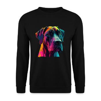 Chien disant Dogue allemand pour les amoureux des chiens - Sweat-shirt Unisexe - noir - Devant - Alina (178cm) & Michal (187cm)