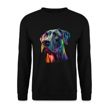 Chien disant Dogue allemand pour les amoureux des chiens - Sweat-shirt Unisexe - noir - Devant - Alina (178cm) & Michal (187cm)