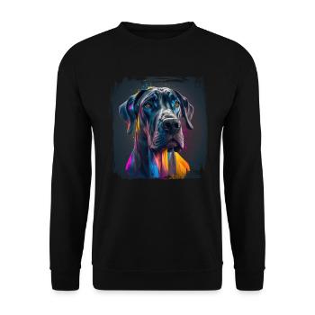Chien disant Dogue allemand pour les amoureux des chiens - Sweat-shirt Unisexe - noir - Devant - Alina (178cm) & Michal (187cm)