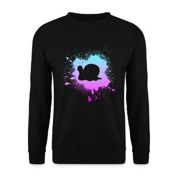 Snail - Unisex Sweatshirt - black - Front - Alina (178cm) & Michal (187cm)