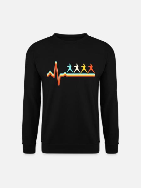 Baseball Retro Heartbeat - Unisex Sweatshirt - black