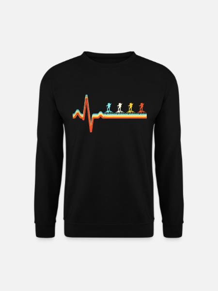 Mountaineering Retro Heartbeat - Unisex Sweatshirt - black