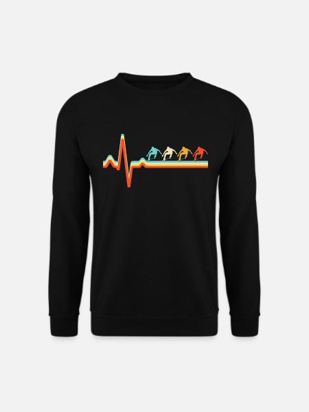 skating retro heartbeat - Unisex Sweatshirt - black