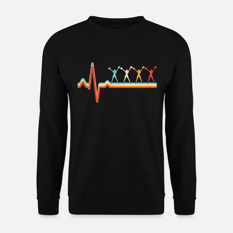 Cheerleading Retro Herzschlag - Unisex Pullover - Schwarz