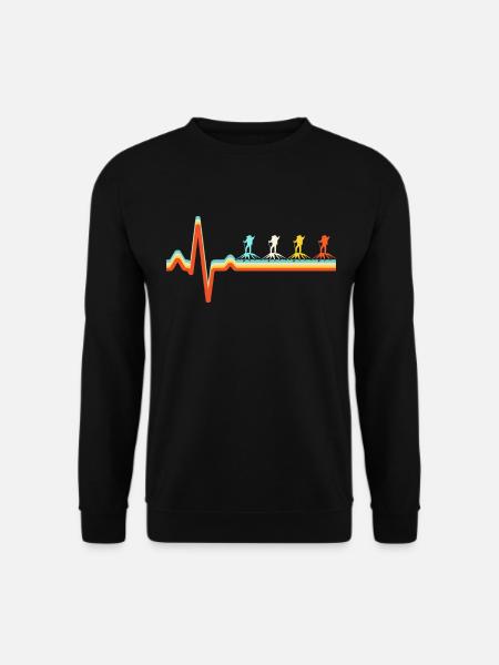 Mountaineering Retro Heartbeat - Unisex Sweatshirt - black