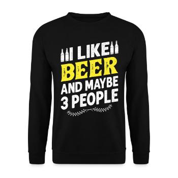 Bière Amateurs de bière buvant de l’alcool - Sweat-shirt Unisexe - noir - Devant - Alina (178cm) & Michal (187cm)