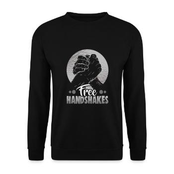 Arm Wrestler Design Armdrücken Arm Wrestling - Unisex Pullover - Schwarz - Vorne - Alina (178cm) & Michal (187cm)