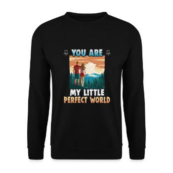 Valentinstag Geschenke Liebhaber Und Paare Designs - Unisex Pullover - Schwarz - Vorne - Alina (178cm) & Michal (187cm)