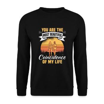 Valentinstag Geschenke Liebhaber Und Paare Designs - Unisex Pullover - Schwarz - Vorne - Alina (178cm) & Michal (187cm)