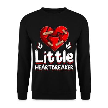 Anti-Saint-Valentin Petit briseur de cœur - Sweat-shirt Unisexe - noir - Devant - Alina (178cm) & Michal (187cm)