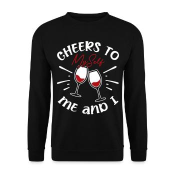 Bravo à moi et moi Anti-Saint-Valentin - Sweat-shirt Unisexe - noir - Devant - Alina (178cm) & Michal (187cm)
