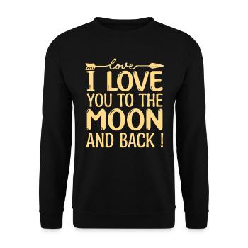 je t'aime magnifique copain et copine amoureuse - Sweat-shirt Unisexe - noir - Devant - Alina (178cm) & Michal (187cm)